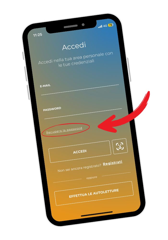 Recuperare la password dell'app Luce e Gas Italia